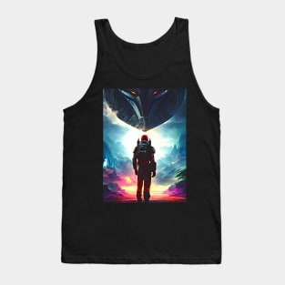 Human/Alien War - First Contact - AI Generated Sci Fi Concept Art - Tank Top